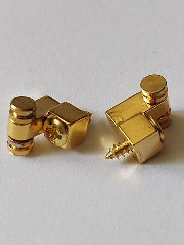 2 Pack Guitar Roller String Tree Retainers for Guitar Gold with Screws