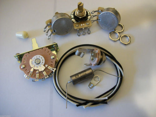 Wiring Kit For Stratocaster CTS Oak Switchcraft .047uf K40Y Soviet PIO Cap