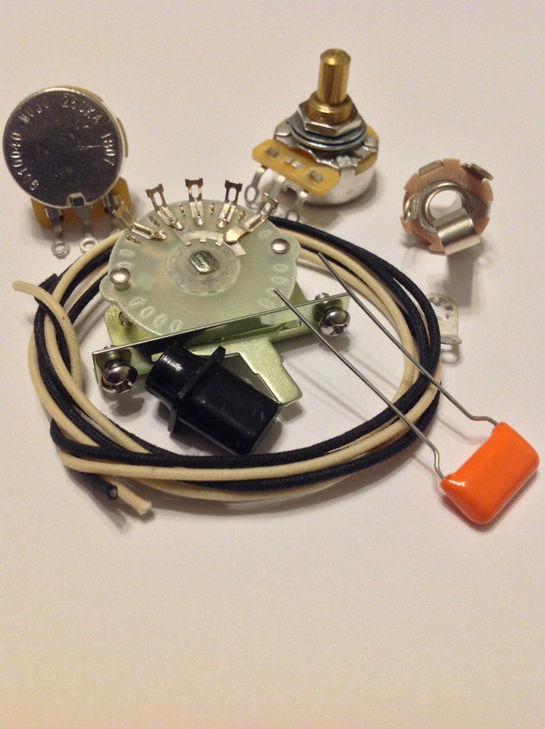4 way Wiring Kit for Telecaster CTS Oak Switchcraft .033uf 225P Orange Drop Cap