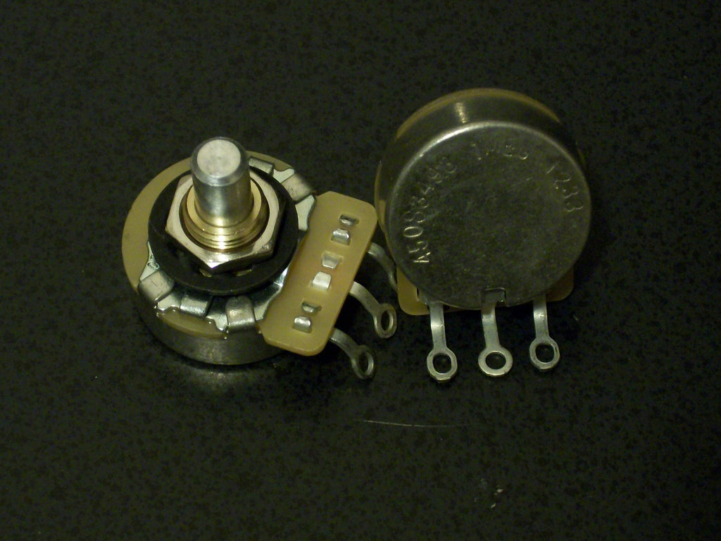 Single CTS US Spec 1/4" Solid Shaft Guitar Potentiometers